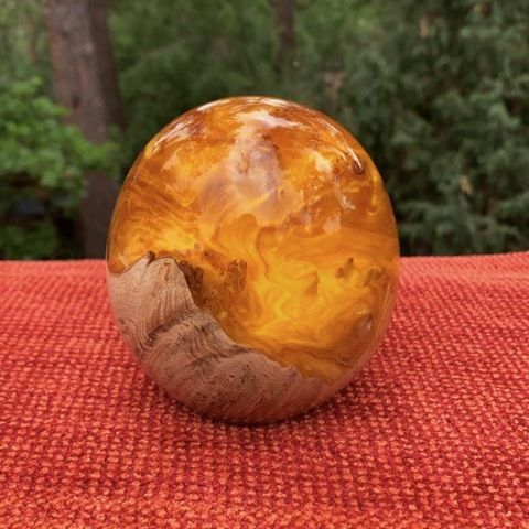 Click to view detail for SH044 Egg, Amber 3.75x3.25